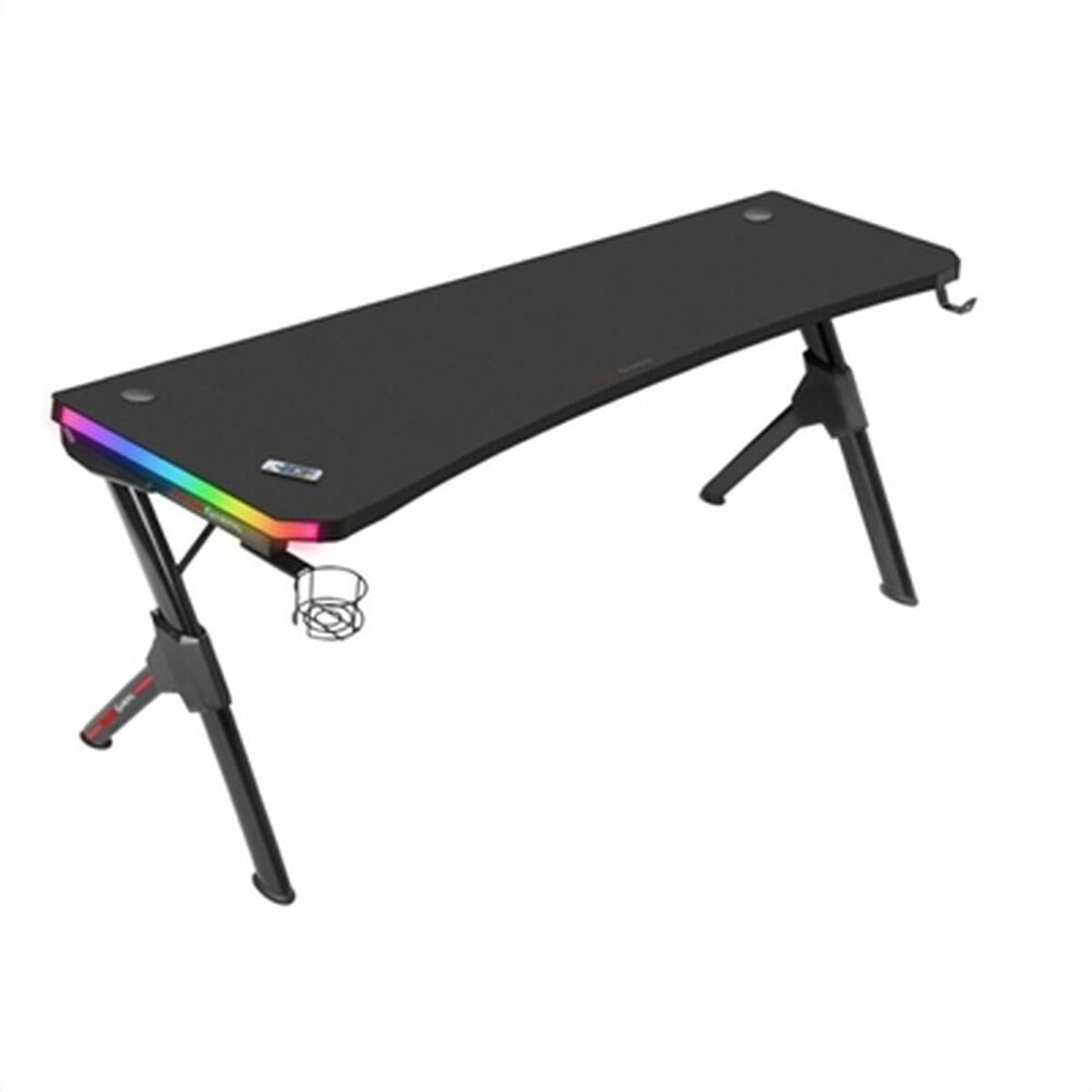 Table Mars Gaming MGDXLRGB Mesa Gaming Ergonómica RGB Negro Grande