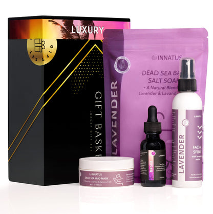 Luxury Dead Sea Spa Gift Set - Bath Salt, Facial Spray, Mud Mask &