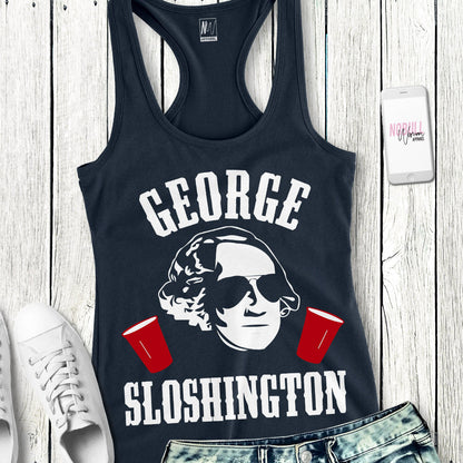 MOUNT SLOSHMORE Tank Top Navy Blue - Pick President