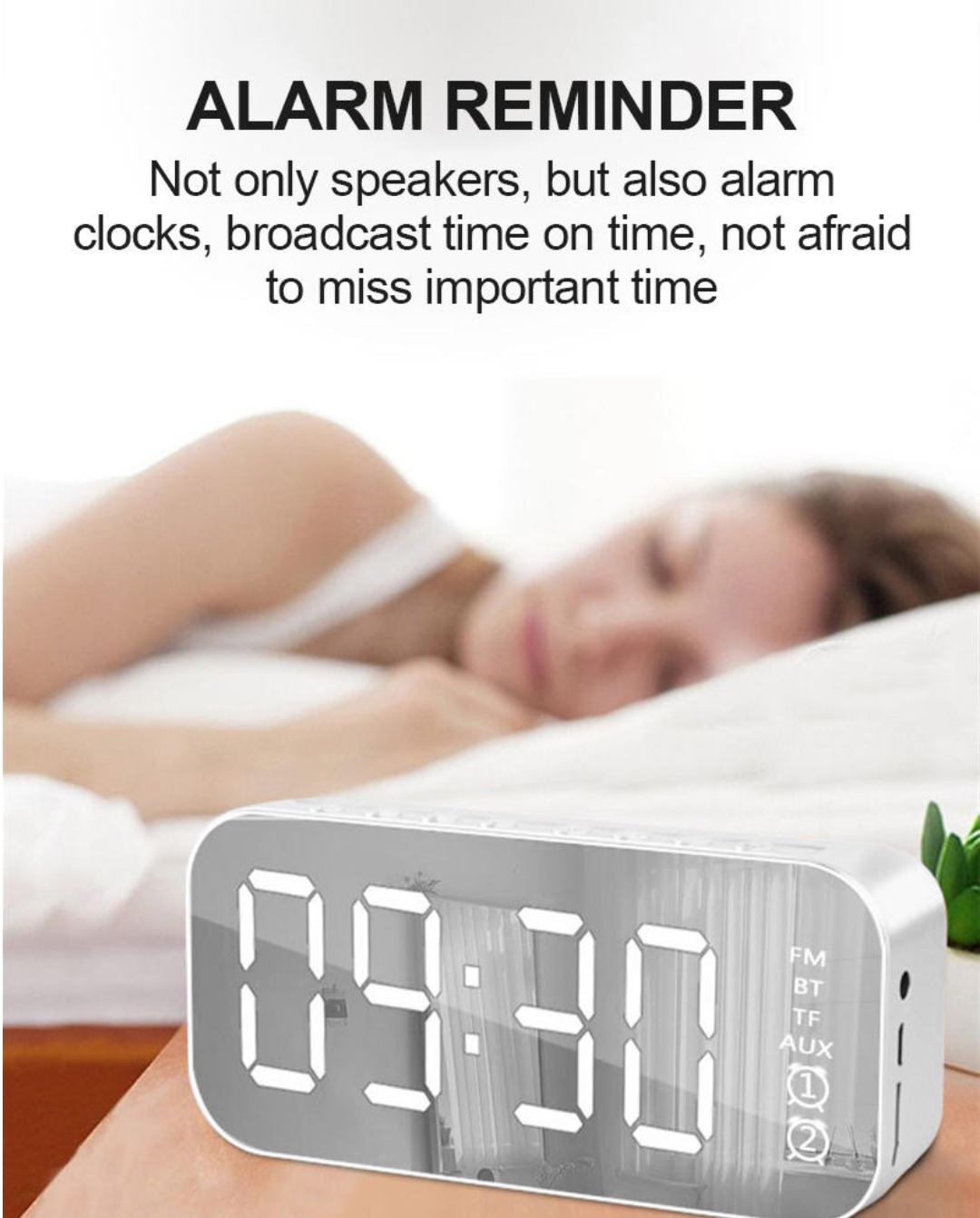 LED Display Alarm Clock Wireless Bluetooth Speakers