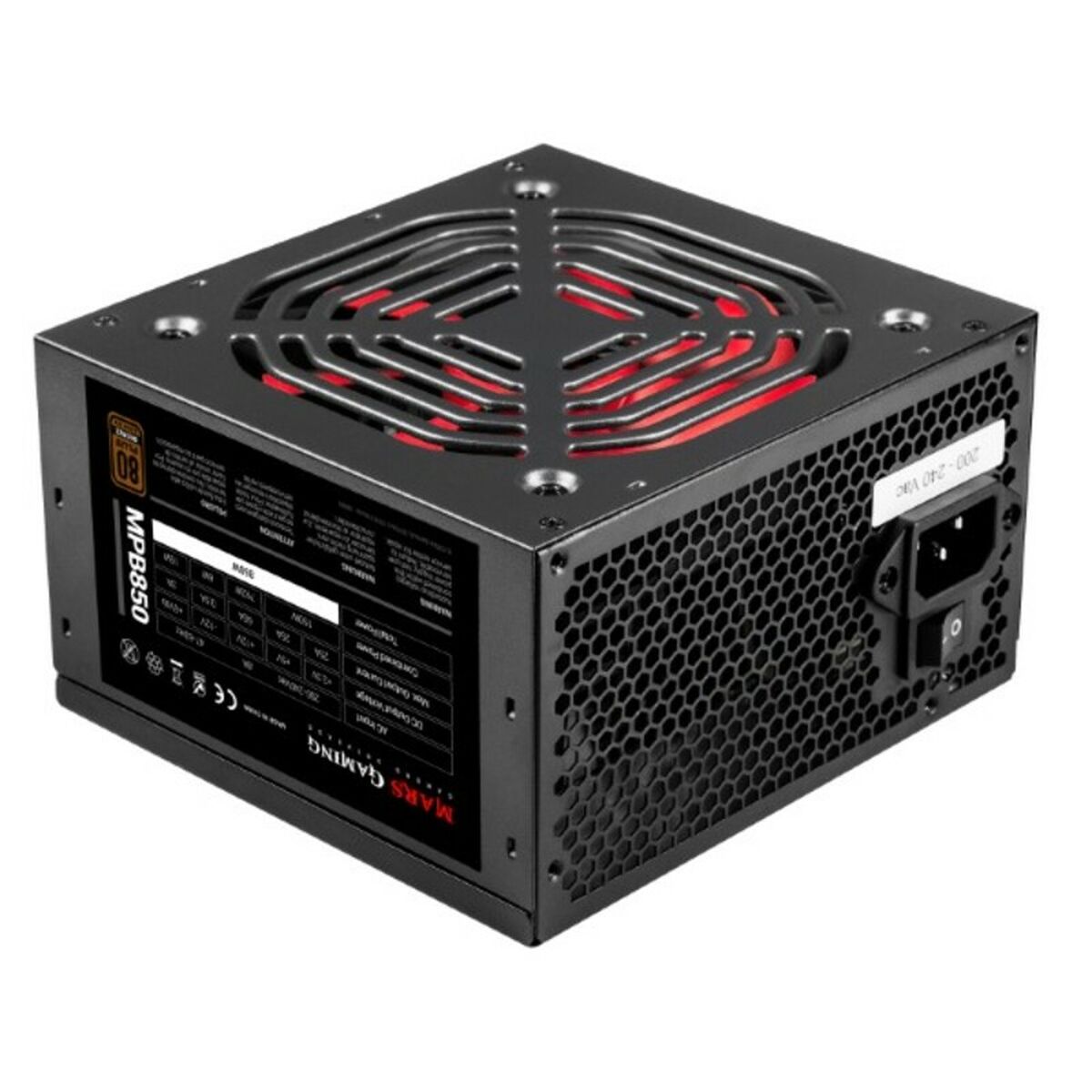 Power supply Mars Gaming MPB850 ATX 850W 850 W Black/Red 150 W ATX 6 W